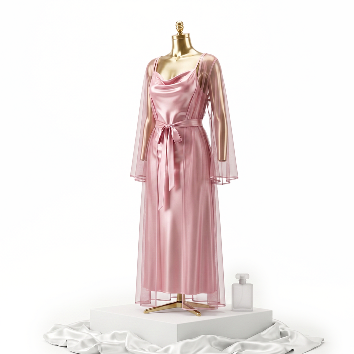 Satin Tulle Gown