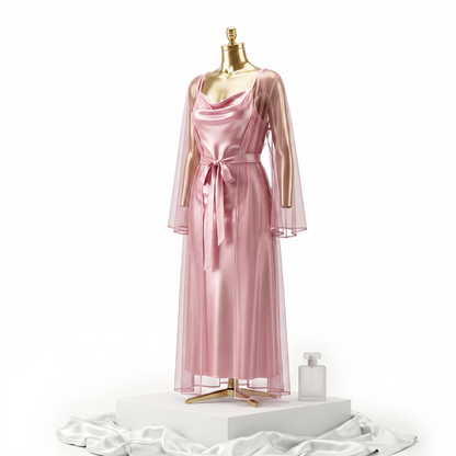 Satin Tulle Gown