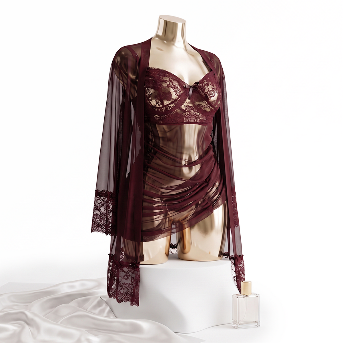 Sultry Ruched Robe-Set