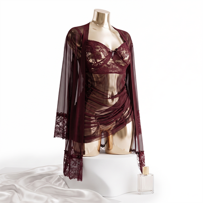 Sultry Ruched Robe-Set