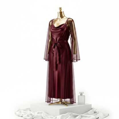 Satin Tulle Gown