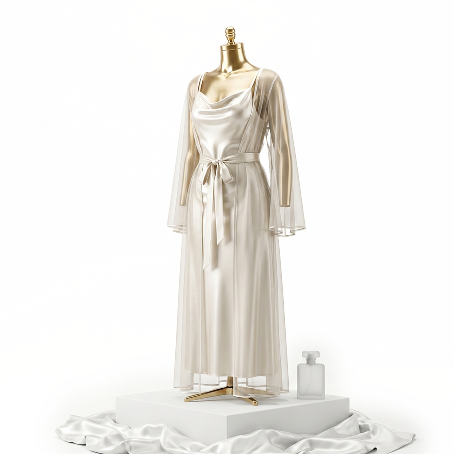 Satin Tulle Gown