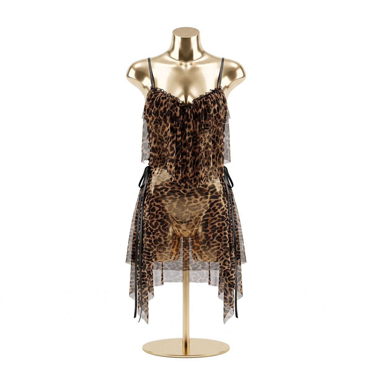 Chiffon Leopard Ruffle