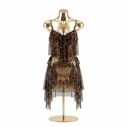 Chiffon Leopard Ruffle