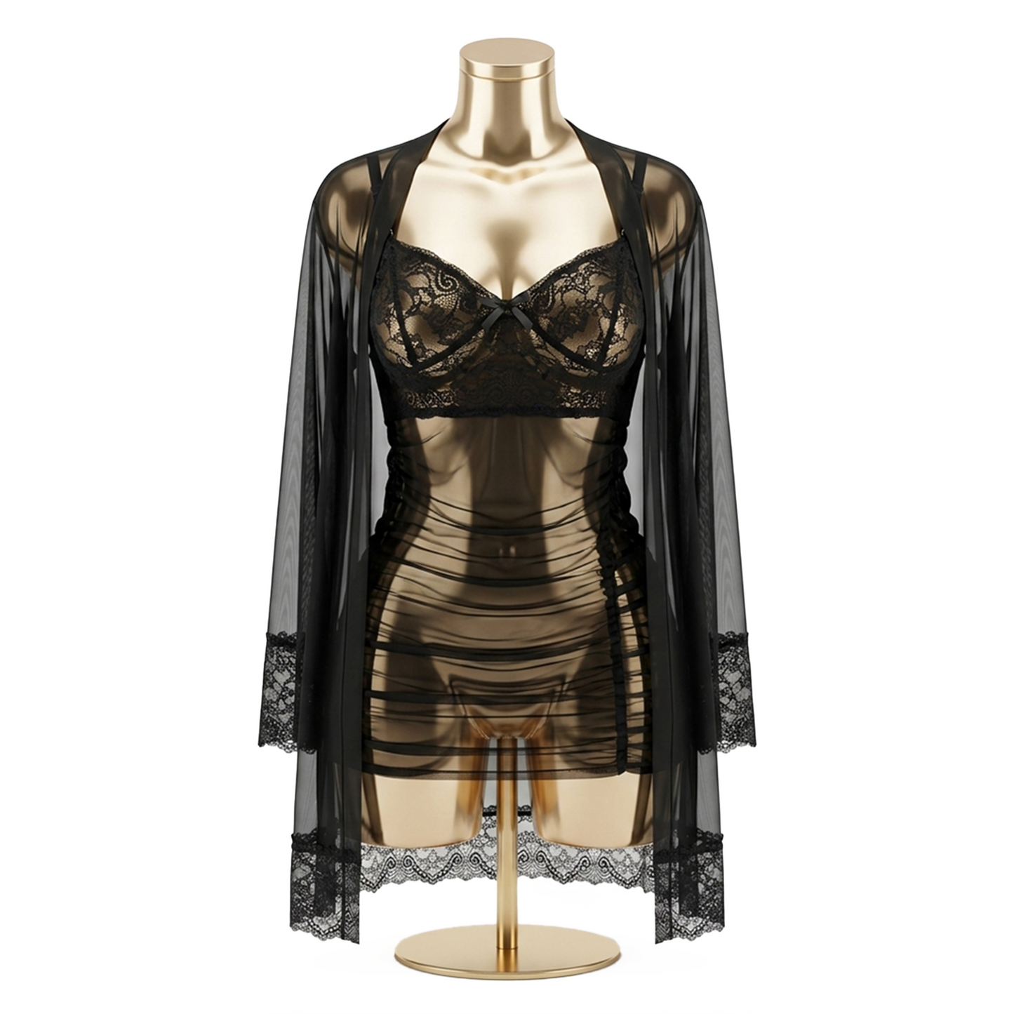 Sultry Ruched Robe-Set