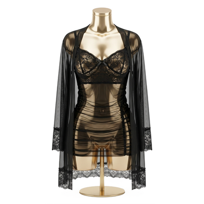 Sultry Ruched Robe-Set