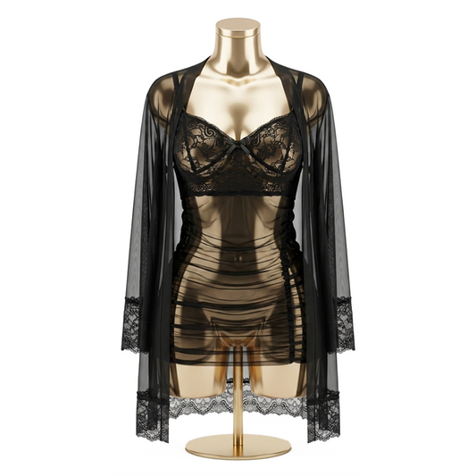 Sultry Ruched Robe-Set