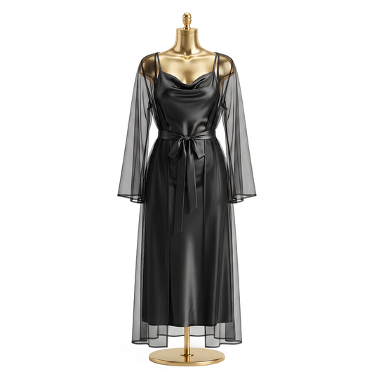 Satin Tulle Gown