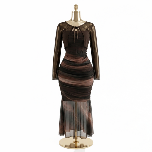 Aura Ruched Gown