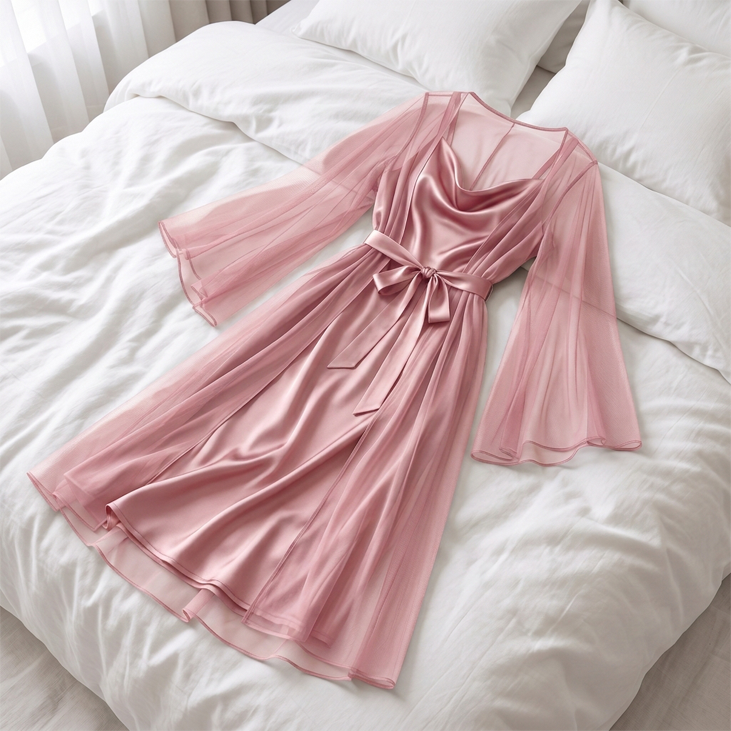 Satin Tulle Gown