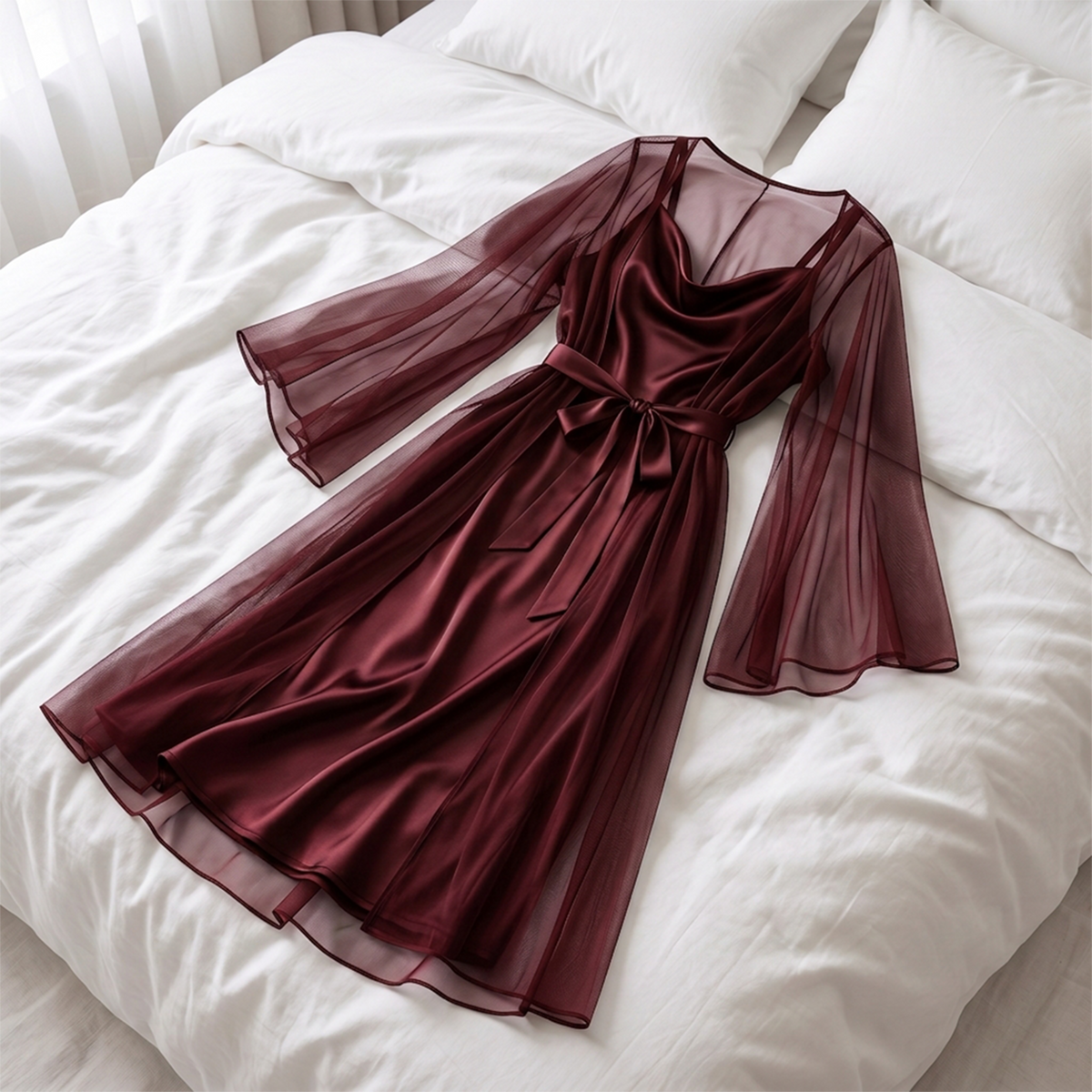 Satin Tulle Gown