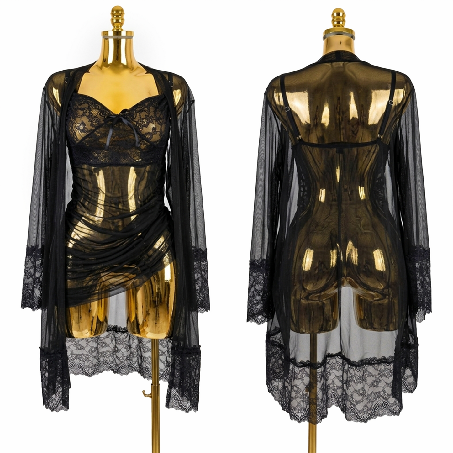 Sultry Ruched Robe-Set