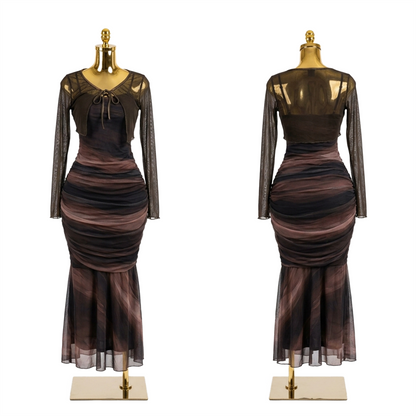 Aura Ruched Gown