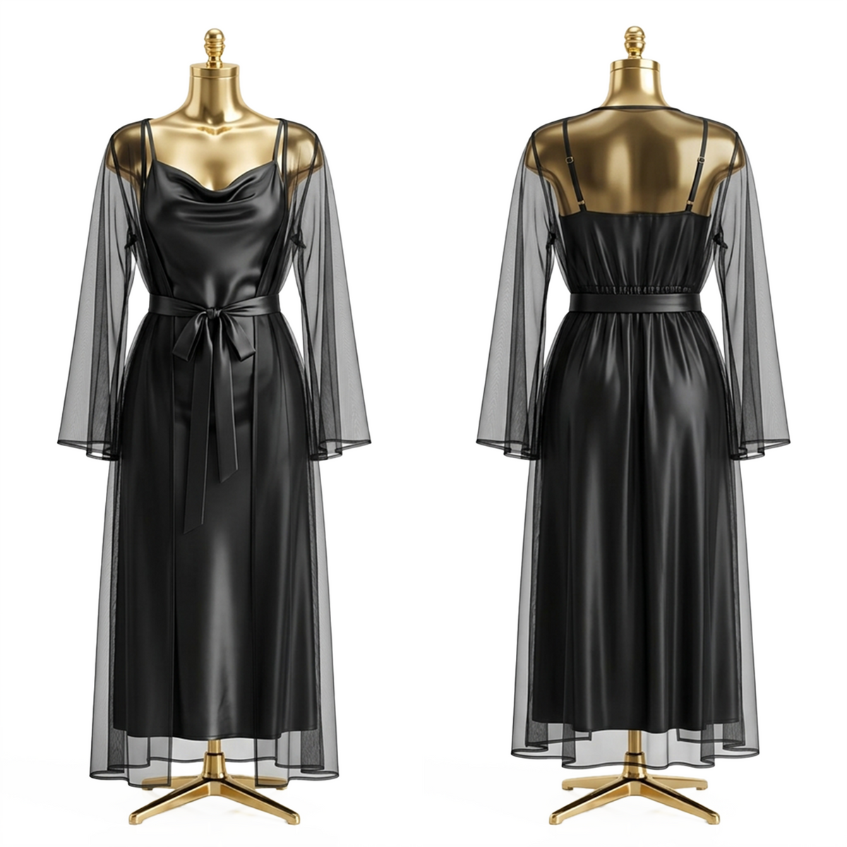 Satin Tulle Gown