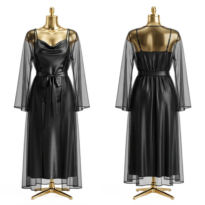 Satin Tulle Gown