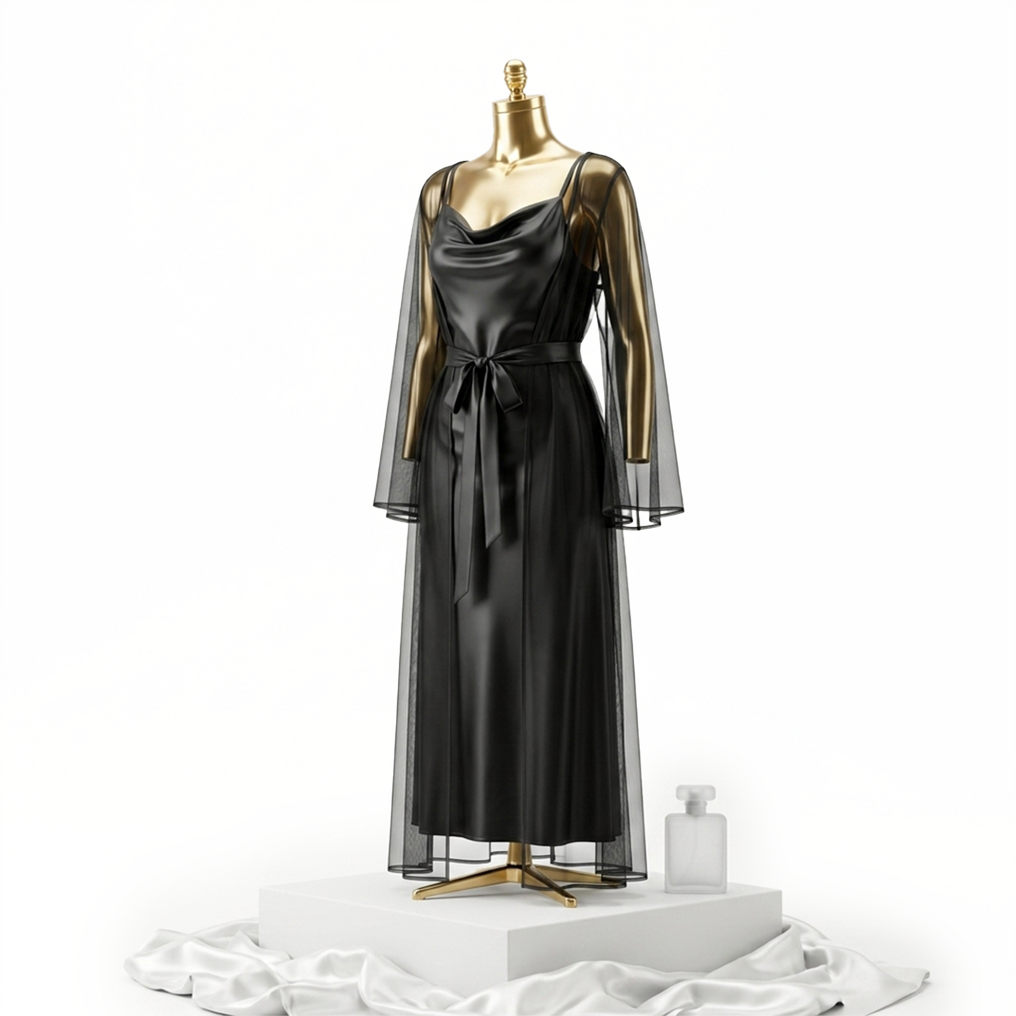Satin Tulle Gown