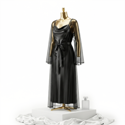 Satin Tulle Gown