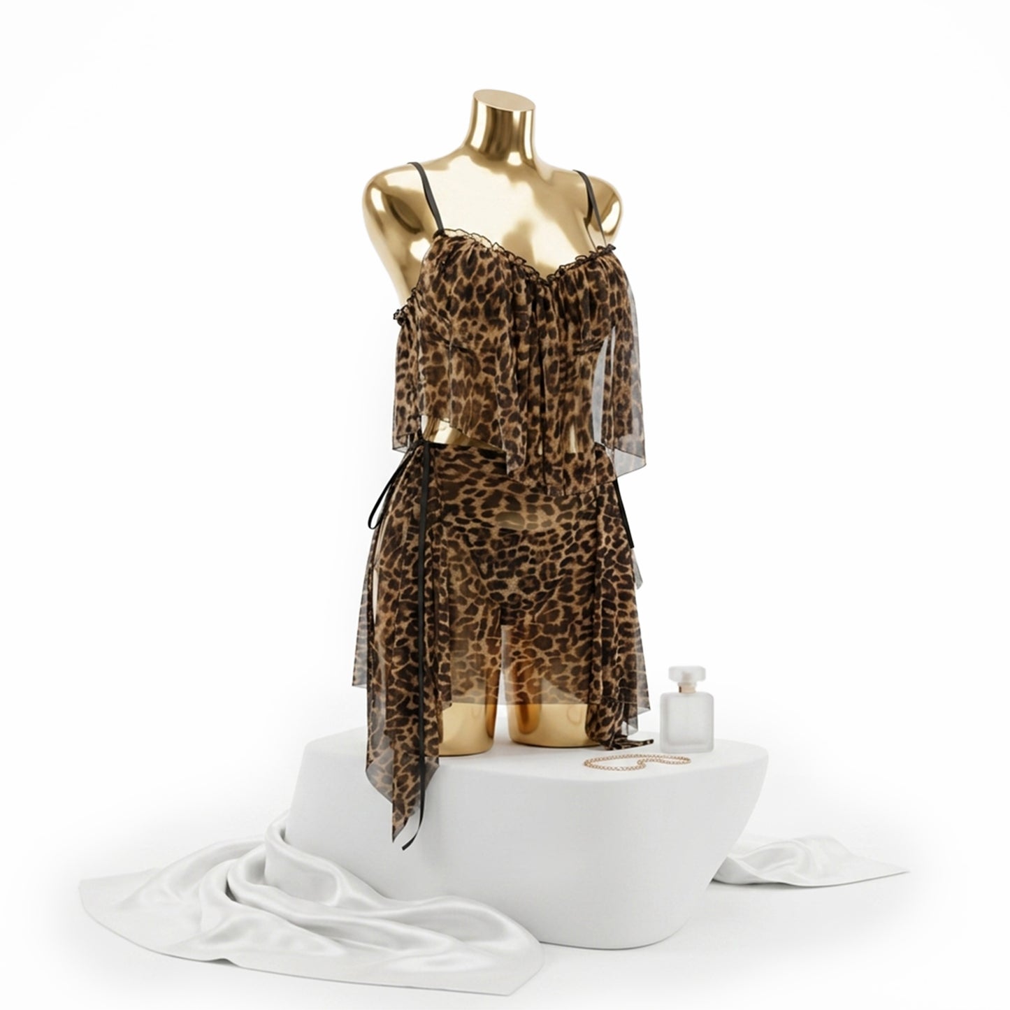 Chiffon Leopard Ruffle