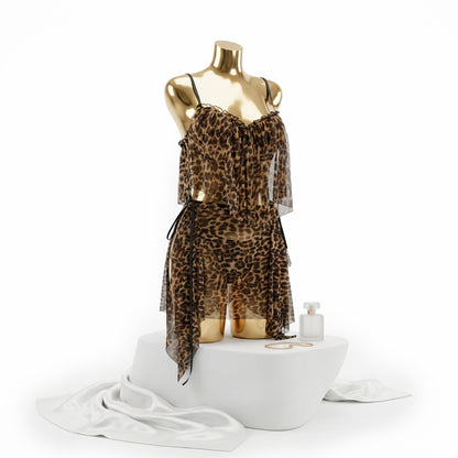 Chiffon Leopard Ruffle