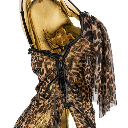 Chiffon Leopard Ruffle
